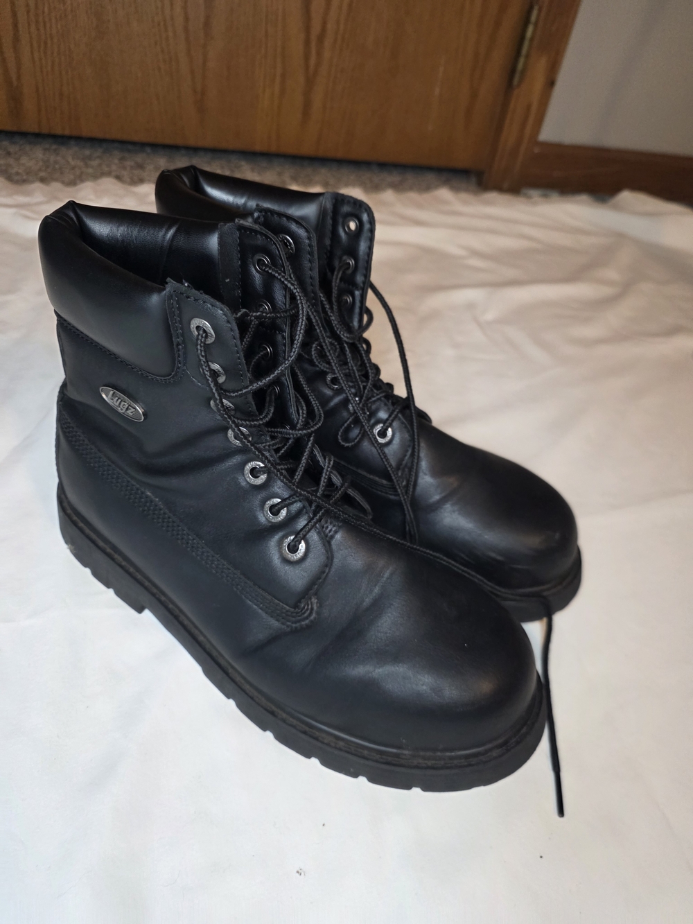 Lugz Black Women's Combat Moto Boots